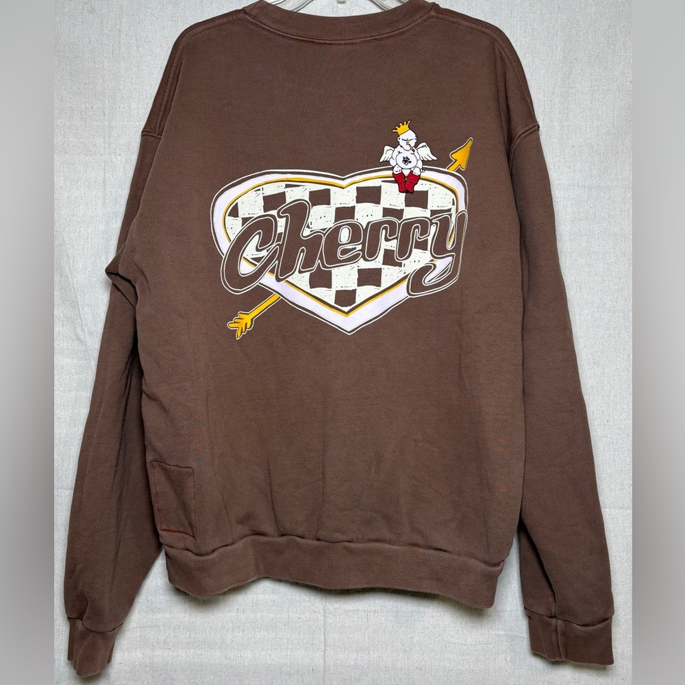 Cherry LA Cupid Mens Streetwear Sweatshirt Size Large Brown‎